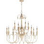 Traditional Salento 39"/12 Light Chandelier In Persian White