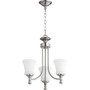 Transitional Rossington 3 Light Chandelier In Satin Nickel