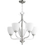 Traditional Jardin 5 Light Chandelier In Satin Nickel