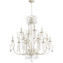 Transitional Ariel 12 Light Chandelier In Persian White