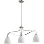 Transitional Jardin 3 Light Island In Satin Nickel