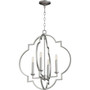 Transitional Dublin 21" 4 Light Pendant In Classic Nickel