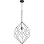 Modern And Contemporary Open Cage Pendant In Noir