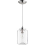 Transitional Clear Filament Pendant 6" In Satin Nickel