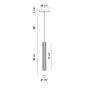 Davenport 1-Light White 2" Round Pendant