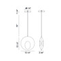 Arlington 1-Light 14" Oval Pendant