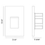 Malda Vertical Recessed Trim Step Light In-Wall