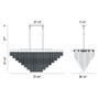Bloomfield 28-Light Oval LED Black Chandelier