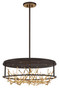 Aerie 7 Light Round LED Bronze Chandelier