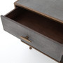 Shagreen Bedside Table-Grey Shagreen