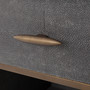 Shagreen Bedside Table-Grey Shagreen
