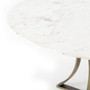 Gage Dining Table-60"-Polished White Mar