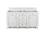 Bristol 60" Double Vanity, Bright White