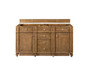 Bristol 60" Double Vanity, Saddle Brown