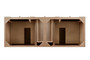 Bristol 60" Double Vanity, Whitewashed Walnut