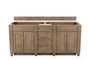 Bristol 72" Double Vanity, Whitewashed Walnut
