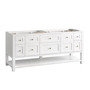 Breckenridge 72" Double Vanity, Bright White