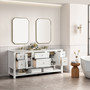 Breckenridge 72" Double Vanity, Bright White