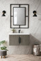 Columbia 31.5" Single Vanity, Ash Gray w/ White Glossy Composite Countertop