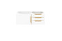 Columbia 36" Single Vanity, Glossy White, Radiant Gold