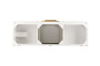 Columbia 59" Double Vanity, Glossy White, Radiant Gold