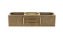 Columbia 59" Double Vanity, Latte Oak, Radiant Gold