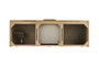 Columbia 59" Double Vanity, Latte Oak, Radiant Gold