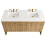 Hudson 60" Double Vanity, Light Natural Oak