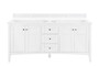 Palisades 72" Double Vanity, Bright White