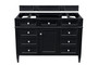 Brittany 48" Single Vanity, Black Onyx