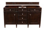 Brittany 60" Double Vanity, Burnished Mahogany