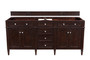 Brittany 72" Double Vanity, Burnished Mahogany