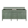 Brittany 72" Double Vanity, Smokey Celadon