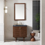 Amberly 30" Single Vanity, Mid-Century Walnut