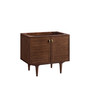 Amberly 36" Single Vanity, Mid-Century Walnut