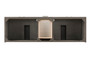 Metropolitan 72" Double Vanity, Silver Oak