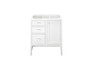 Addison 30" Single Vanity Cabinet, Glossy White