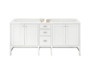 Addison 72" Double Vanity Cabinet, Glossy White