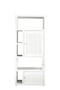 Athens 30" Bookcase Linen Cabinet (double-sided), Glossy White