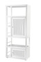 Athens 30" Bookcase Linen Cabinet (double-sided), Glossy White