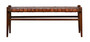 Alora 45" Teak Woven Leather Bench