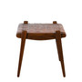 Alora 45" Teak Woven Leather Bench