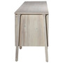 Beckham 109" Reclaimed Pine and Elm Mid-Century Styled 4-Door Sideboard in Light Grey Finish