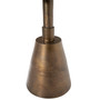Blake 34" Round Aluminum Oil Brass Finished Pedestal Base Bistro Table