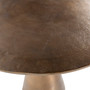 Blake 34" Round Aluminum Oil Brass Finished Pedestal Base Bistro Table