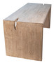 Evie Reclaimed Pine 54" Waterfall Style Writing Desk with Cutout Detail