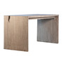 Evie Reclaimed Pine 68" Waterfall Style Dining Counter Table with Cutout Detail
