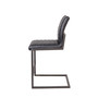 Greyson Genuine Full Grain Leather and Steel Modern Counter Stool