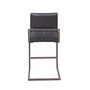 Greyson Genuine Full Grain Leather and Steel Modern Counter Stool