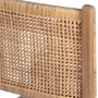Iris Natural Finish Teak and Natural Woven Rattan High Back Dining Side Chair
